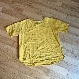 Eileen Fisher Marigold Linen Blouse
